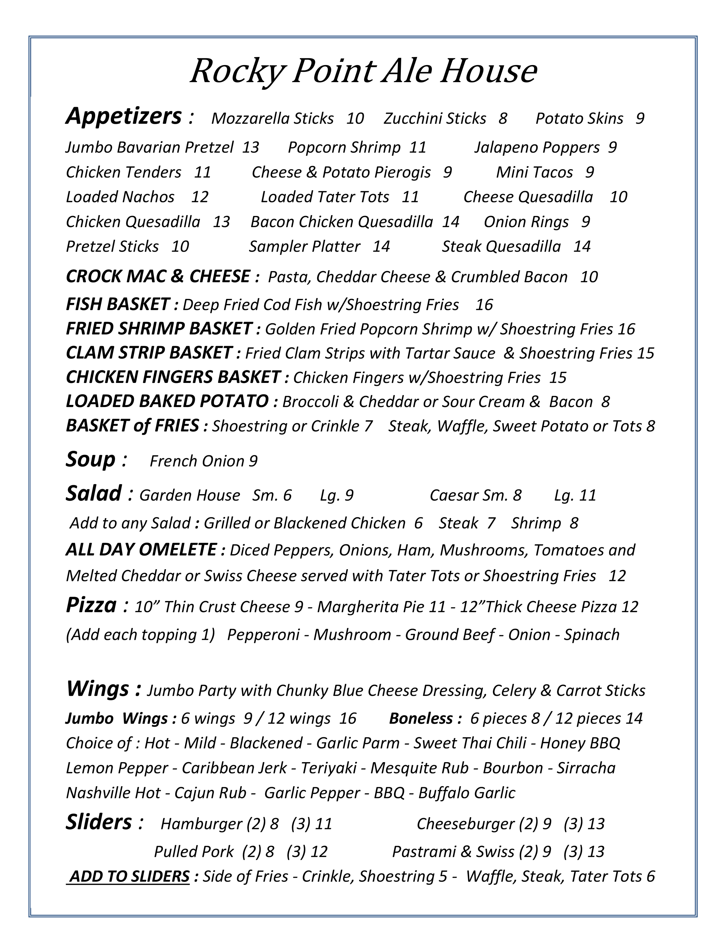 Rocky Point NY Weekly Special